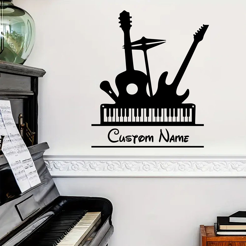 Musical Instrument And Names - 1 шт. Наклейка на стену с