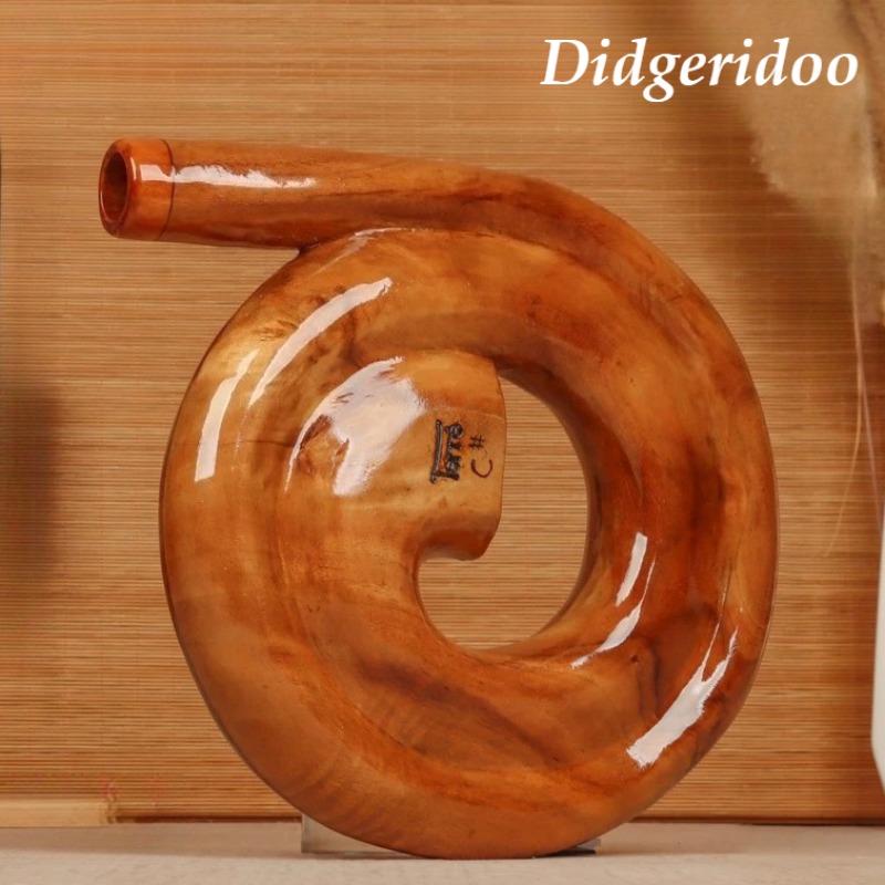Musical Instrument Didgeridoo - Спиральный деревянный диджериду: портативный инструмент для