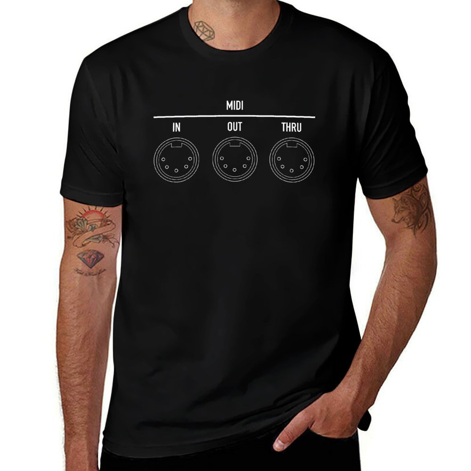Musical Instrument Digital Interface - Футболка с изображением музыкального интерфейса Digital