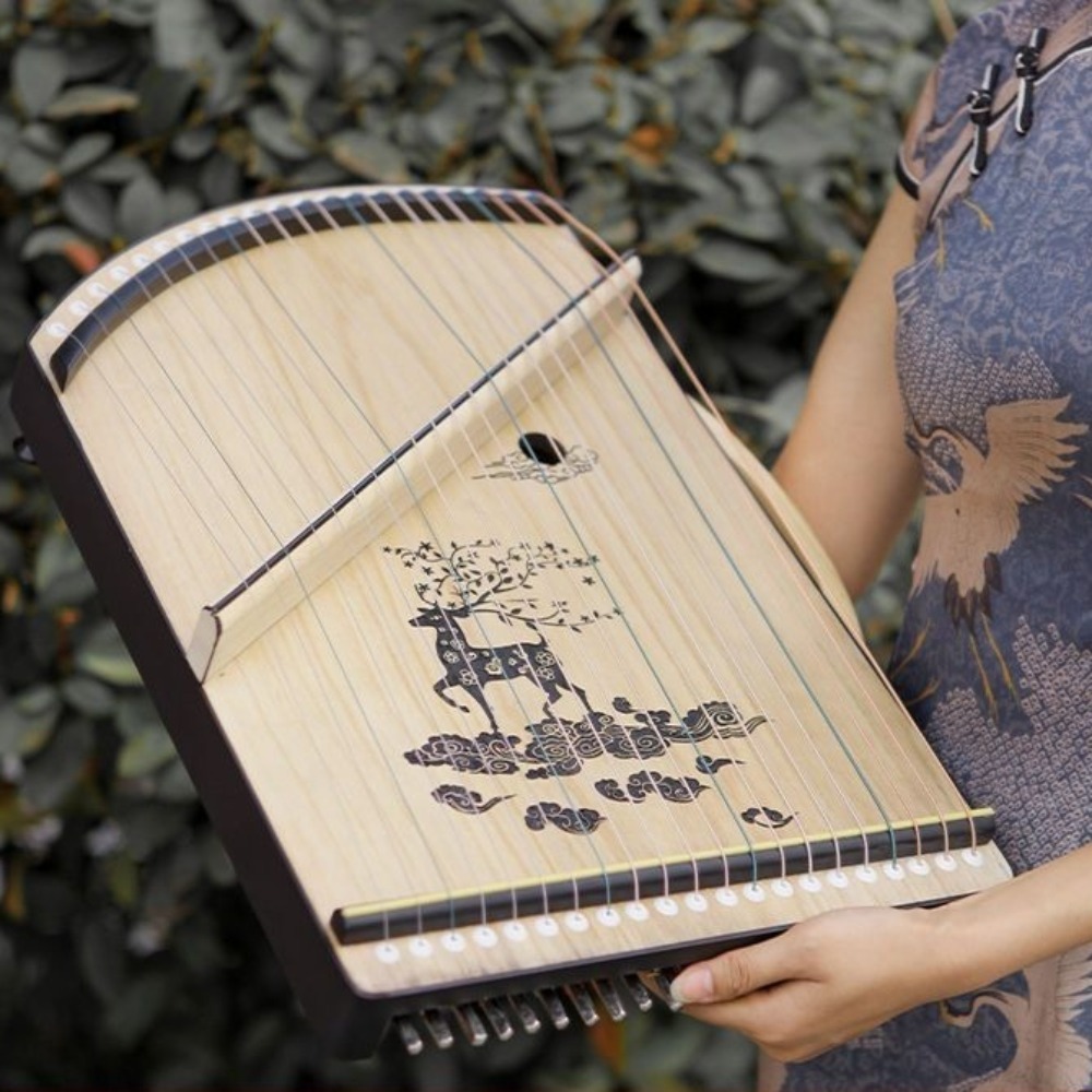 Деревянный 21-струнный мини-Gu – обзор и цена Musical Instrument Guzheng